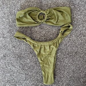 Amazon Olive Green Bikini Set